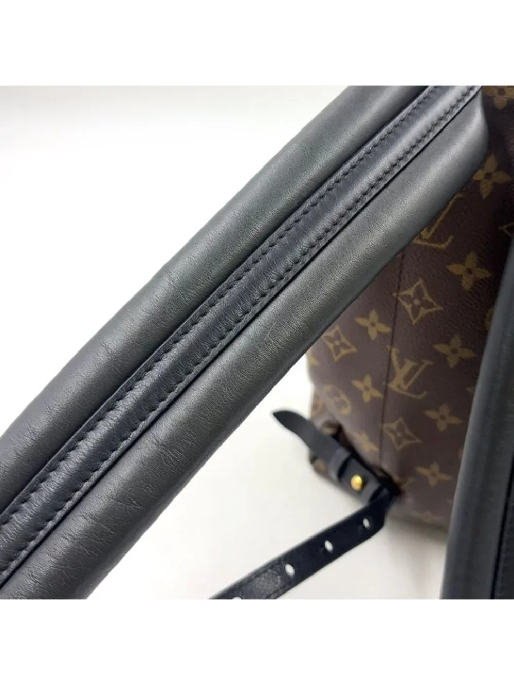 Louis Vuitton Palm Springs PM Monogram Leather Brown Black Backpack Gold